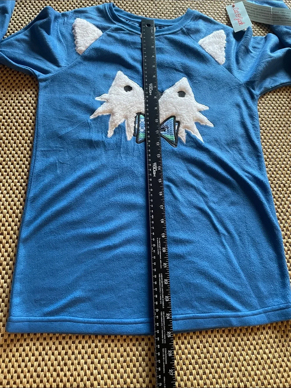 Blue Fox Pajama Set Youth Soft Fleece Blue Boys XL 16 Cozy Warm Winter